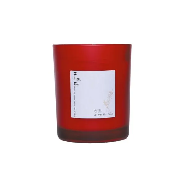 Rose scented candle